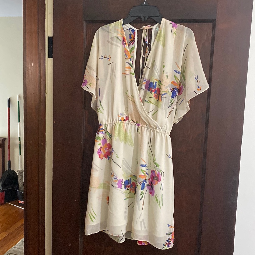 Urban outfitters floral wrap mini dress